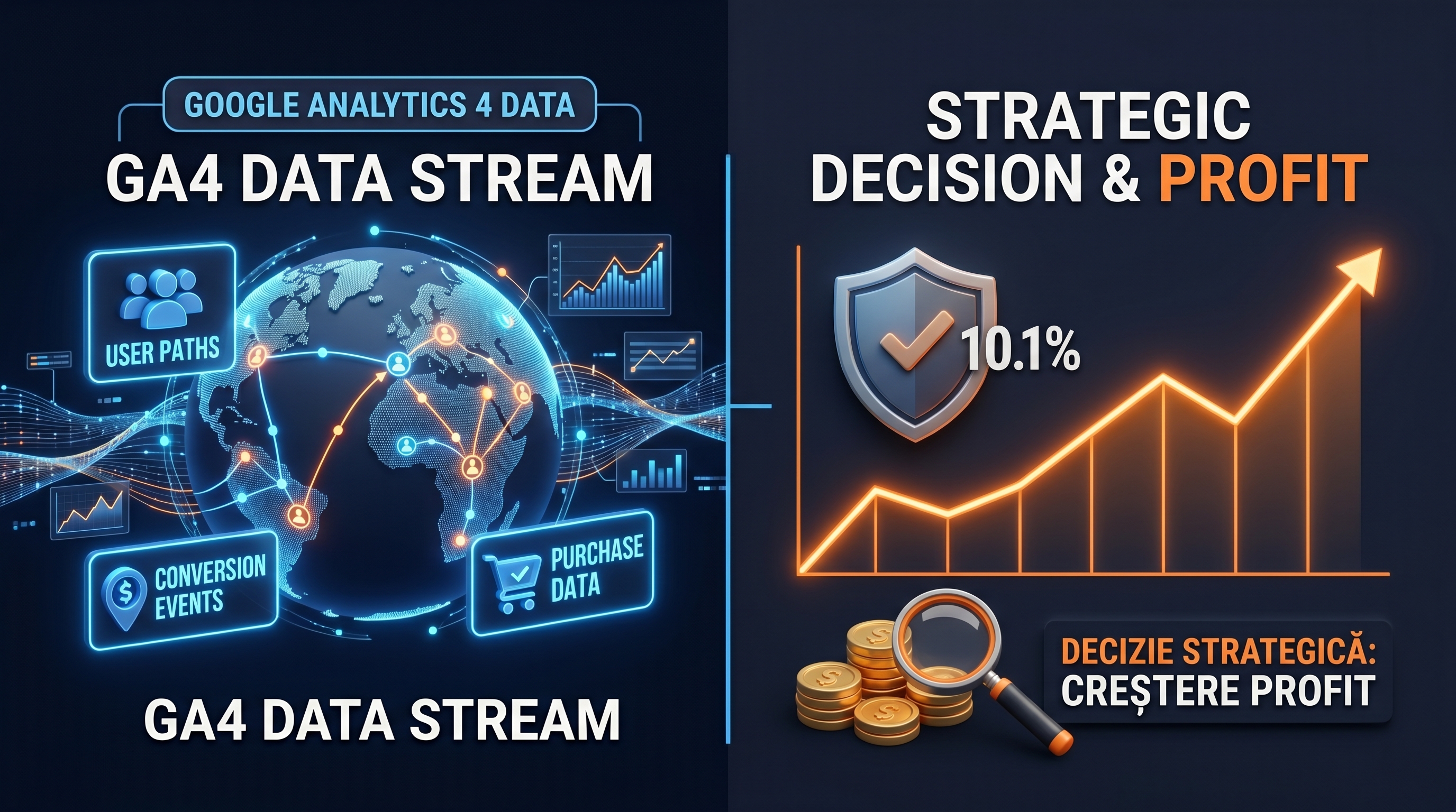 Google Analytics 4 pentru eCommerce: Cum să Iei Decizii Bazate pe Date care Cresc Profitul